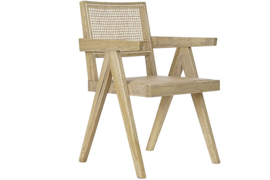 SEDIA OLMO RATTAN GRIGLIA NATURALE